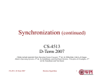 Synchronization in Distributed Systems (continued)