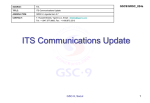ITS Communications Update.