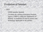 Pres1EvolutionofInternet - University of Scranton: Computing