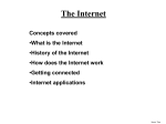The Internet - University of Calgary