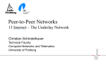 Peer-to-Peer Networks 13 Internet – The Underlay Network