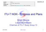 ITU-T NGN - Progress and Plans