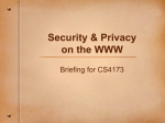 Security & Privacy on the WWW