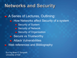 Network Security - University of Hull