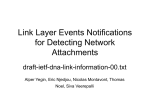 Link Layer Events Notifications for Detecting Network