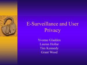 E-Surveillance and User Privacy
