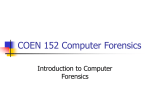 COEN 152 Computer Forensics