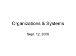 Organizations & Systems