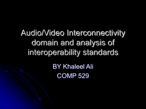 Analysis of Audio/Video Interconnectivity domain and its standard
