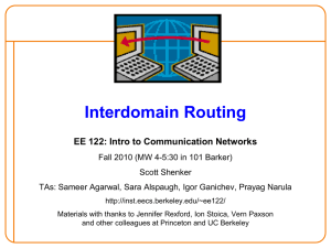 EE 122: Computer Networks