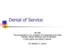 DOS Defenses - Dr. Stephen C. Hayne