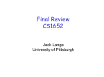 Part I: Introduction - University of Pittsburgh