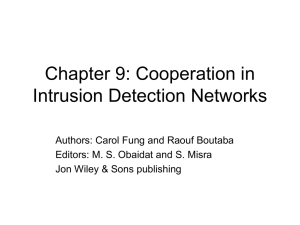 Cooperation in Intrusion Detection Networks