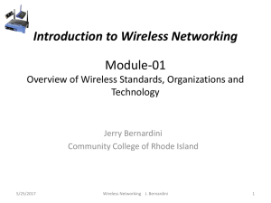 Introduction to Wireless Networking