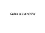Subnetting Cases (presentation)