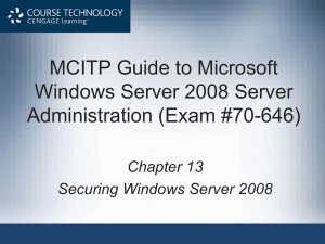 MCITP Guide to Microsoft Windows Server 2008 Server Administration