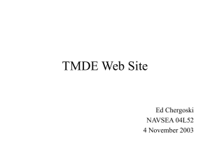 TMDE Web Site