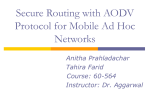 Secure Routing with AODV Protocol for Mobile Ad Hoc Network