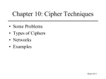 Part 10, CIPHER TECHNIQUES