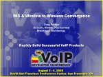 IMS & Wireline to Wireless Convergence