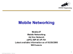 Presentation on Mobile-IP Mobile Networking Ad Hoc Network