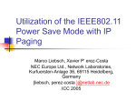 Pan20051222,Utilization of the IEEE802.11 Power Save Mode with
