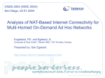 Analysis of NAT-Based Internet Connectivity for Multi