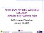 Wireless LAN Auditing Tools