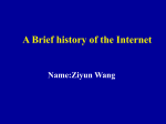 A Brief history of the Internet BY ZIYUN WANG