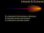Drivers of Intranet & Extranet