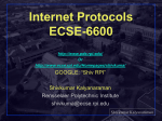 356961: Internet Protocols - ECSE - Rensselaer Polytechnic Institute