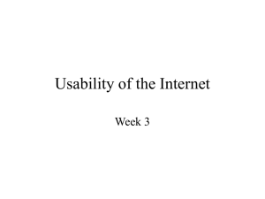 Usability of the Internet