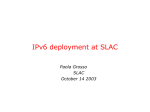 SLAC IPv6 deployment