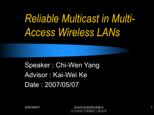 Multicast Over Wireless Networks