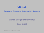 CIS 105 Survey of Computer Information Systems