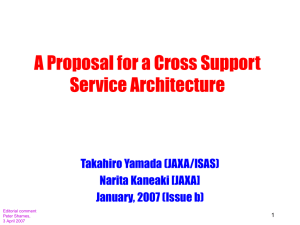 A Proposal for a Cross Support Service Architecture