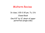 Review for midterm