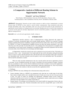 A Comparative Analysis of Different Routing Scheme in Opportunistic Network Minakshi