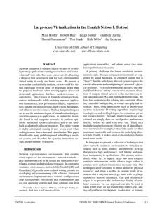 Large-scale Virtualization in the Emulab Network Testbed