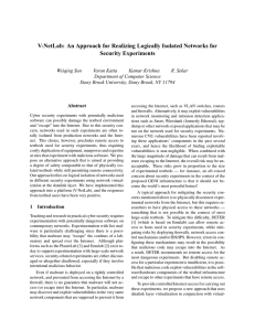 V-NetLab: An Approach for Realizing Logically Isolated Networks for Security Experiments