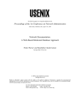 Proceedings of the 1st Conference on Network Administration Network Documentation: