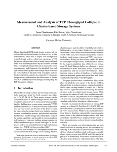 Measurement and Analysis of TCP Throughput Collapse in Cluster-based Storage Systems