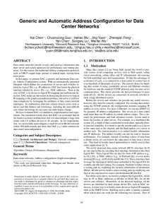 Generic and Automatic Address Configuration for Data Center Networks