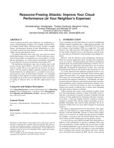 Resource-Freeing Attacks: Improve Your Cloud Performance (at Your Neighbor’s Expense)