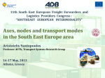 Axes, nodes and transport modes in the South East Europe area