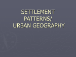 settlement patterns/ urban geography