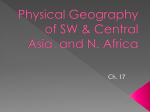 Physical Geography of SW & Central Asia, and N. Africa