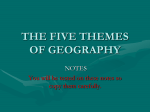 5 Themes of Geography - Millikan Middle School