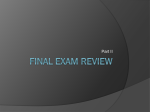 Final Exam Review - Dripping Springs ISD
