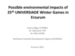 Possible environmental impacts of 25th UNIVERSIADE Winter